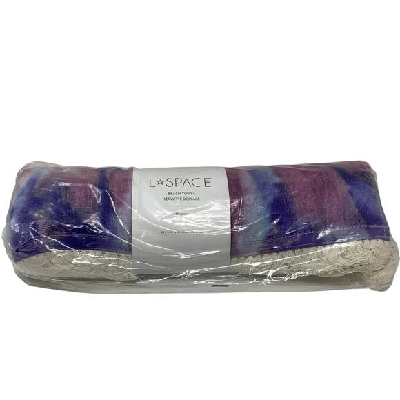 L*Space Beach Towel 68 X 30 Large Tie Dye NEW - Picture 1 of 4